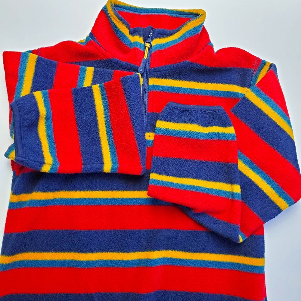 Striped 1/4 Zip Up Child Fleece